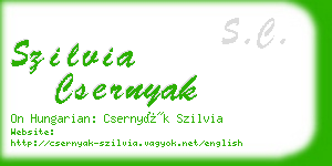 szilvia csernyak business card